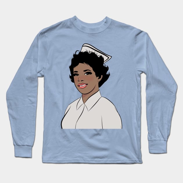 Comic book style nurse from the 50s Long Sleeve T-Shirt by OneLittleCrow